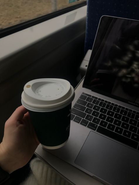 #coffee #togo #macbook #apple #travel #train #trip #traveling #thatgirlfeed #busy #business #aesthetic #lifestyle #life Business Trip Aesthetic, Macbook Aesthetic, Aesthetic Computer, Travel Train, Business Aesthetic, Train Trip, Laptop Travel, Aesthetic Lifestyle, 2025 Vision