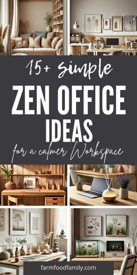 15+ Practical Zen Office Ideas for Ultimate Relaxation 59 Counselors Office Decorating Ideas, Office Cubicle Makeover, Zen Office Ideas Professional, Office Meditation Room Combo, Therapy Office Decor Private Practice Ideas, Relaxing Office Decor, Zen Home Office Ideas, Peaceful Home Office, Small Office Space Decor