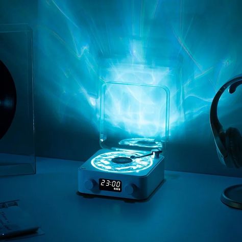 KAWOO listening to the sea wireless small retro bluetooth speaker white noise speaker bedroom clock atmosphere light #kawoo #listeningtomusic #bluespeaker #kawoowaves#atmospherelight Retro Record Player, Vinyl Player, Ocean Sounds, Hi-fi, Retro Waves, Natural Sleep, White Noise, Gift For Music Lover, Play Music