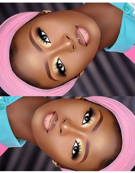 Full Lips Makeup, Black Bridal Makeup, Makeup Tips Eyeshadow, Maquillage Yeux Cut Crease, Face Beat Makeup, 20 Makeup, Eyebrow Makeup Tutorial, Natural Glam Makeup, Makeup For Black Skin