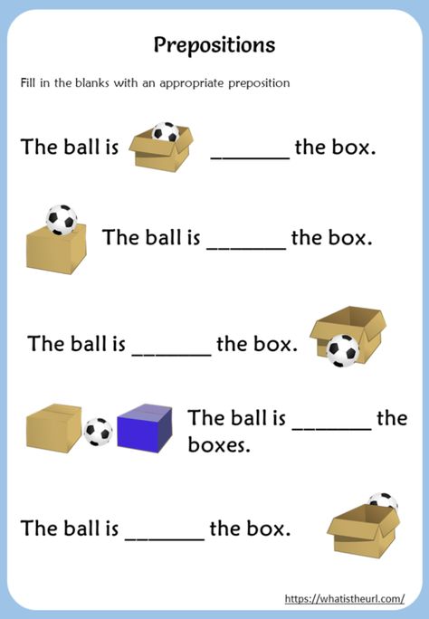 Fill in the blanks with an appropriate preposition Worksheet - Your Home Teacher Worksheet On Preposition, Preposition Worksheet, What Is A Preposition, Prepositions Worksheets, Preposition Activities, Preposition Worksheets, English Prepositions, English Grammar For Kids, English Worksheets For Kindergarten