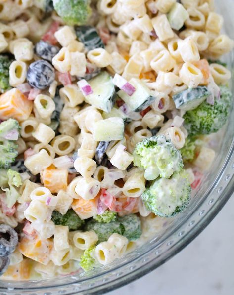 Small Batch Pasta Salad, Best Creamy Pasta Salad, Ditalini Pasta Recipes, Best Creamy Pasta, Creamy Pasta Salad Recipe, Creamy Pasta Salad, Salad Kale, Creamy Pasta Salads, Resep Pasta