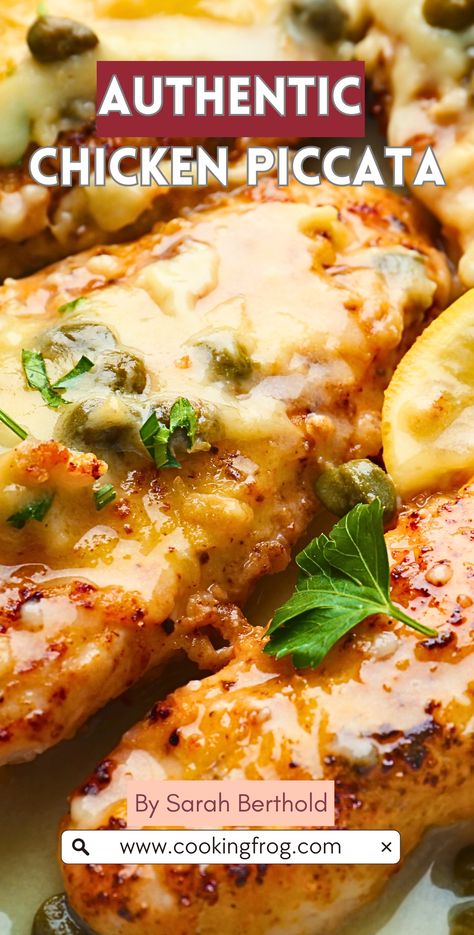 Italian Chicken Piccata, Capers Recipe, Piccata Recipe, Chicken Piccata Recipe, Meat Meals, Italian Chicken Recipes, Chicken Piccata, Italian Chicken, Tender Chicken