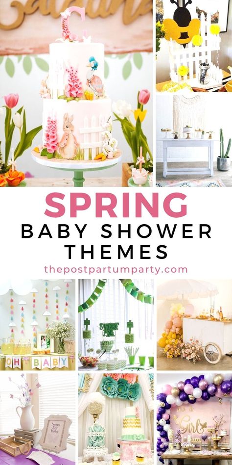 Spring Baby Girl Shower Ideas, Girl Baby Shower Themes Spring, Spring Time Baby Shower Ideas, Spring Baby Shower Food, April Baby Shower Themes, Spring Theme Baby Shower Ideas, March Baby Shower Themes, April Showers Baby Shower Theme, Spring Baby Shower Decor