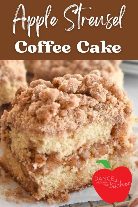 Get in the autumn spirit with this delightful Fall Baking recipe! Indulge in the warm flavors of apple with this mouthwatering apple recipe. Perfectly tender and topped with a sweet and crunchy streusel, this recipe is a must-try for any baking enthusiast. Bake up some cozy vibes in your kitchen today! https://dancearoundthekitchen.com/apple-streusel-coffee-cake/ Apple Streusel Coffee Cake, Vegan Coffee Cake, Craving Cake, Vegan Coffee, Apple Streusel, Apple Coffee Cakes, Streusel Coffee Cake, Cinnamon Streusel, Coffee Cake Recipe