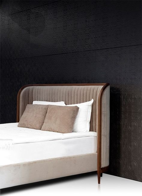 Latest Modern Bed Designs, Leather Bed Back Design, Fabric Bed Design, Wooden Headboards, Leather Double Bed, Bedroom Decor Inspirations, Bed With Upholstered Headboard, Bed Back Design, Double Bed Designs