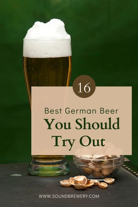 German beers are among the best when drinking some of the truest, oldest brews in the world. Renowned for its pure recipes, beer halls, and Oktoberfest, Germany has long been an integral part of beer culture and history. If you wish for a taste bud adventure, here are the 16 best German beers to fill your stein. | What Makes German Beers So Good? | Why Are The Best German Beers More Simple Than Craft Beers? | #beers #oktoberfest #germanbeers #drinks Pure Recipes, Oktoberfest Germany, Beers Of The World, Beer Hall, Beer Brands, Beer Tasting, Beer Recipes, German Beer, Craft Brewing