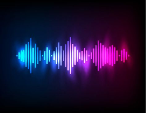 Digital glowing colorful equalizer Premi... | Premium Vector #Freepik #vector #background #pattern #abstract-background #music Music Equalizer, Music Waves, Rose Gold Texture, Neon Backgrounds, Desain Editorial, Green Background Video, Love Background Images, Sound Wave, Black Background Wallpaper