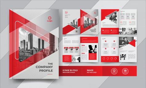 8 pages business brochure design | Premium Vector Brochure Front Page Design, Company Brochure Design, Company Profile Design Templates, Rollup Banner Design, Template Color, Photography Brochure, Brochure Design Creative, Business Brochure Design, Brochure Design Layout