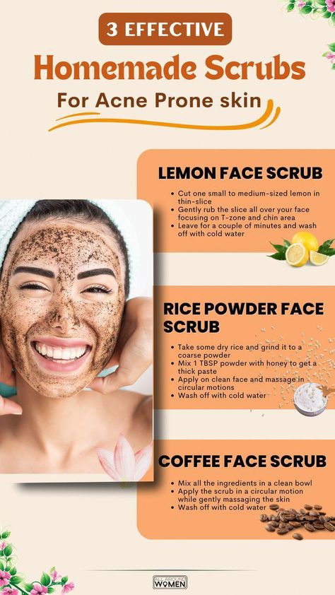 Weekly Beauty Routine, Diy Exfoliating Face Scrub, Homemade Scrubs, Face Scrubs, Diy Face Scrub, Exfoliating Face Scrub, Diy Beauty Treatments, Skin Face Mask, Homemade Scrub