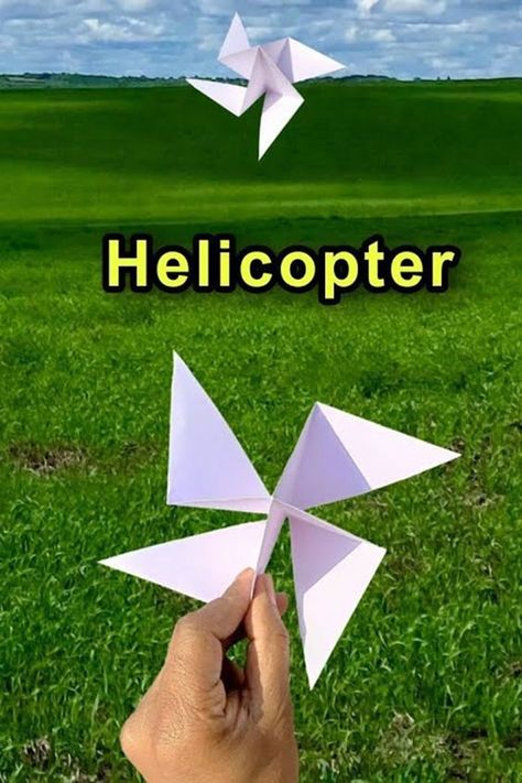 Paper Helicopter Craft, Helicopter Craft, Paper Helicopter, Cool Crafts For Kids, Toy Helicopter, Craft Ideas With Paper, Plane Crafts, Birthday Card Making, Flying Paper