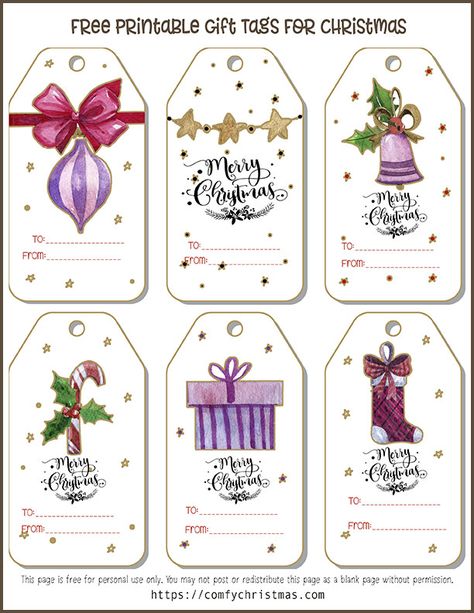 Free Printable Gift Tags For Christmas Christmas Gift Tag Ideas, Santa Gift Tags Printable, Gift Tag Ideas, Gift Tags For Christmas, Free Christmas Tags Printable, Free Printable Christmas Gift Tags, Christmas Gift Tags Free, Holiday Gift Tags Printable, Christmas Gift Tags Diy