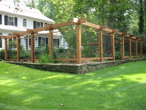 Fenced In Garden, Fenced Vegetable Garden, Garden Fence Ideas, Diy Garden Fence, Deer Fence, Garden Area, Fence Ideas, Vegetable Garden Design, Backyard Fences