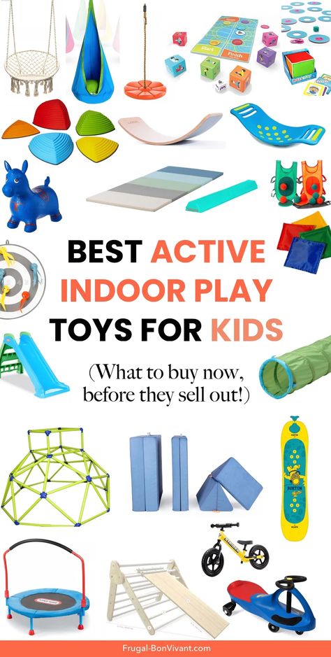 Active Playroom, Indoor Active Play, Kids Indoor Play, Toddler Gym, Playroom Inspiration, Indoor Playroom, Active Toys, Kids Basement, Kids Gym