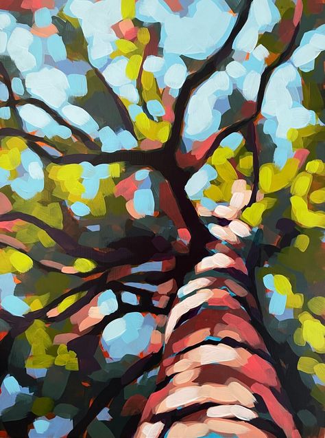 Ali Kay, Peisaj Abstract, Abstract Tree Painting, Landscape Art Painting, Abstract Tree, Art Model, Tree Art, Tree Painting, Painting Projects