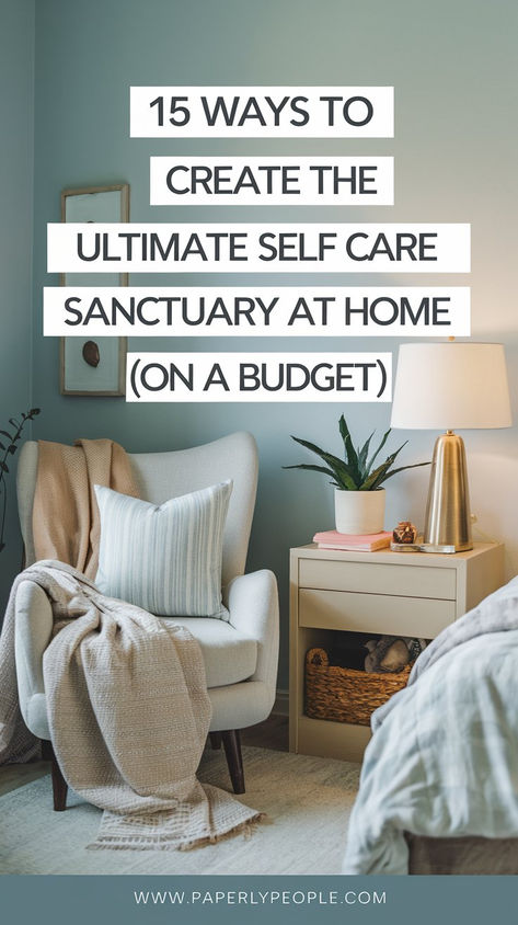 15 Ways To Create The Ultimate Self Care Sanctuary At Home (On A Budget) Calm Home, Home On A Budget, Peaceful Home, Living On A Budget, Care Aesthetic, You Deserve, On A Budget, Self Care, Budgeting