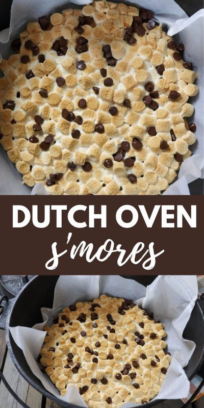 Dutch Oven S'mores Recipe » Homemade Heather Easy Dutch Oven Dessert Recipes, Desserts In Dutch Oven, Dutch Oven Recipes For Camping Desserts, Dutch Oven Appetizer Recipes, Campfire Dutch Oven Desserts, Easy Dutch Oven Recipes For Camping, Mini Dutch Oven Recipes Dessert, Healthy Dutch Oven Recipes Low Carb, Dutch Oven Smores