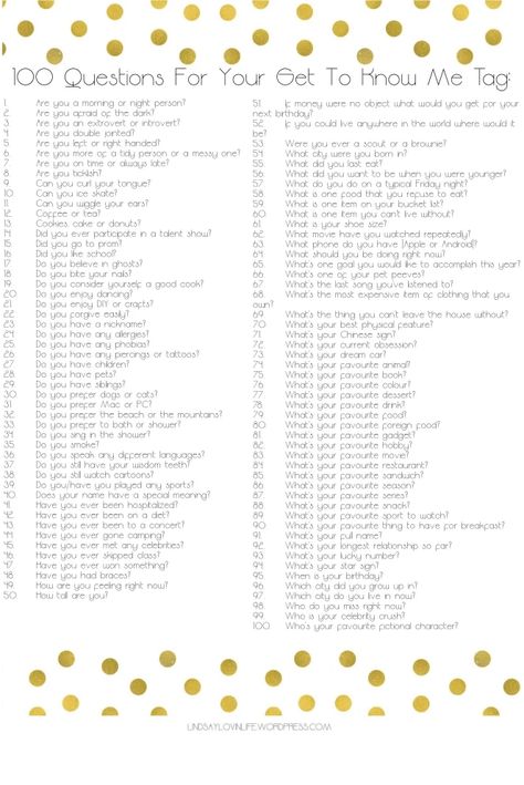 100 Questions For Your Get To Know Me Tag Youtube Questions, Questions To Get To Know Someone, About Me Template, Questions For Friends, Youtube Channel Ideas, 100 Questions, Fun Questions To Ask, Pen Pal Letters, Getting To Know Someone