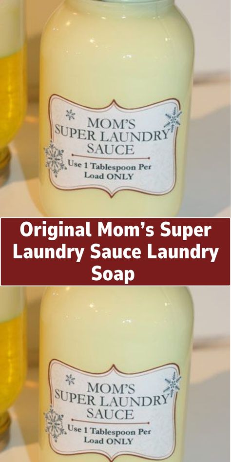 Keep your laundry fresh and clean with this homemade laundry soap recipe. "Mom's Super Laundry Sauce" is a DIY detergent that has gained popularity for its effectiveness in tackling tough stains and odors. Save money and enjoy clean clothes with this homemade alternative. Laundry Sauce, Homemade Laundry Detergent Liquid, Laundry Soap Recipe, Diy Detergent, Homemade Laundry Detergent Recipes, Diy Laundry Soap, Homemade Detergent, Liquid Laundry Soap, Laundry Detergent Recipe