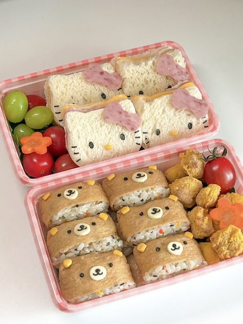 Sanrio Food, Kotak Bento, Comfy Aesthetic, Japanese Food Bento, Kawaii Bento, Kids Lunches, Kawaii Cooking, Bento Recipes, Fun Lunch