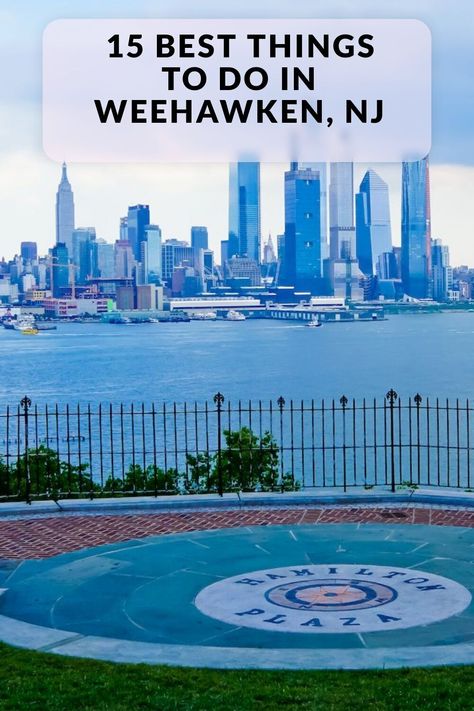 Discover the best things to do and top-rated attractions in Weehawken, NJ, including Historic Hamilton Park, Weehawken Recreation Pier, and more! Weehawken New Jersey, Christmas In Nyc, Hudson County, Travel United States, Island Park, Union City, Manhattan Skyline, Recreation Centers, Parks And Recreation