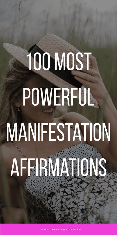 100 of the Most Powerful Manifestation Affirmations Powerful Manifestation Affirmations, Become Magnetic, Most Powerful Mantra, Manifesting Money Affirmations, Manifesting Tips, Powerful Manifestation, Building Self Confidence, Dream Future, Strength Tattoo