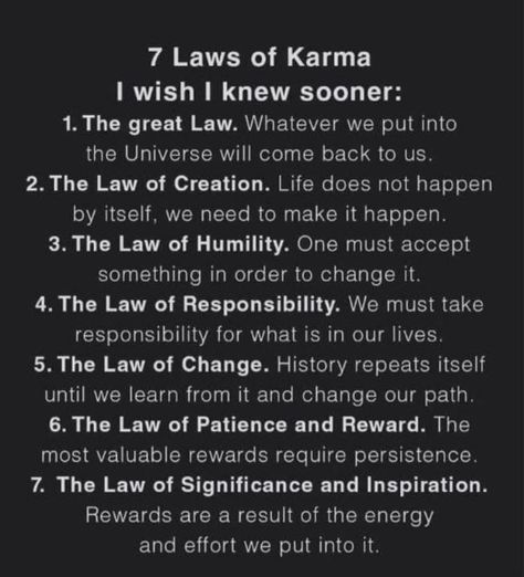 Mandalas, Laws Of Karma, 12 Laws Of Karma, Old Souls, Law Of Karma, Spiritual Journals, Energy Healing Spirituality, Spirit Science, Awakening Quotes