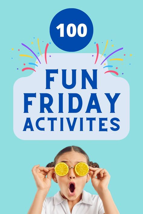 fun friday activities for kids Friday Activities For Kids, Fun Friday Activities For Kids, Fun Friday Ideas, Fun Friday Activities, Family Night Ideas, Friday Activities, Activities For Kids At Home, Feel Good Friday, Fun Friday