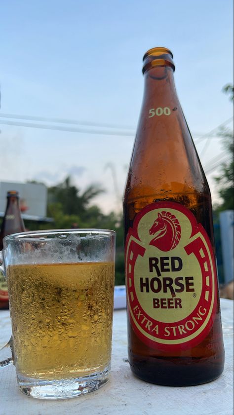 Redhorse Beer Aesthetic, Red Horse Beer Aesthetic, Redhorse Beer, Red Horse Beer, Best Junk Food, Drinks Pictures, Alcoholic Drinks Pictures, Character Tattoos, Red Beer