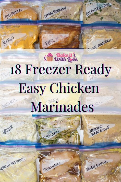 Best Chicken Marinades, Chicken Breast Marinade Recipes, Healthy Chicken Marinade, Chicken Breast Marinade, Chicken Thigh Marinade, Best Chicken Marinade, Easy Chicken Marinade, Chicken Freezer Meals, Diy Mixes