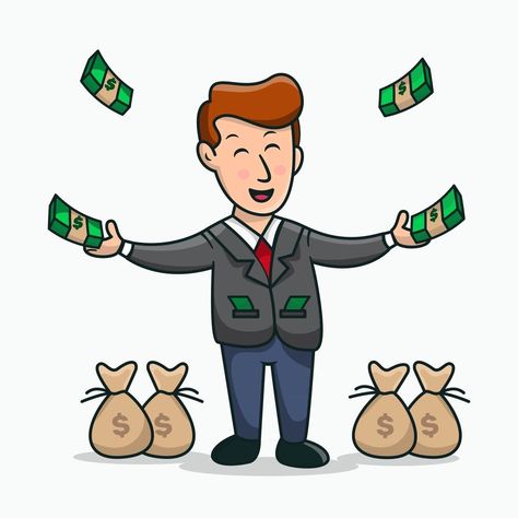 Happy Rich Man playing with his money cartoon Rich people cartoon Rich Person Drawing, Money Cartoon Drawing, Rich Man Drawing, Boy Outfits Drawing, Cartoon People Drawings, Rich Drawing, Rich Boy Outfits, Rich Illustration, Rich Cartoon