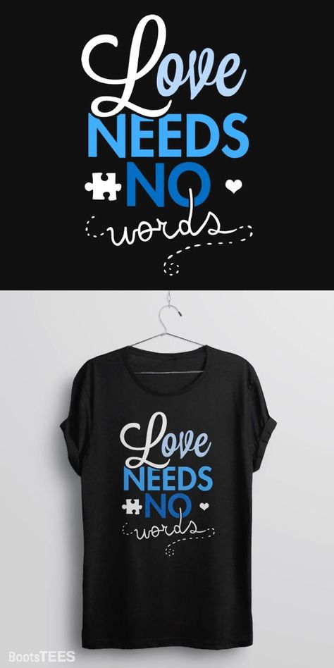 Selective Mutism, Love Needs No Words, Cricut Shirts, Awareness Quotes, Puzzle Piece, Infinity Symbol, Awareness Shirt, Make Happy, Sensory Toys