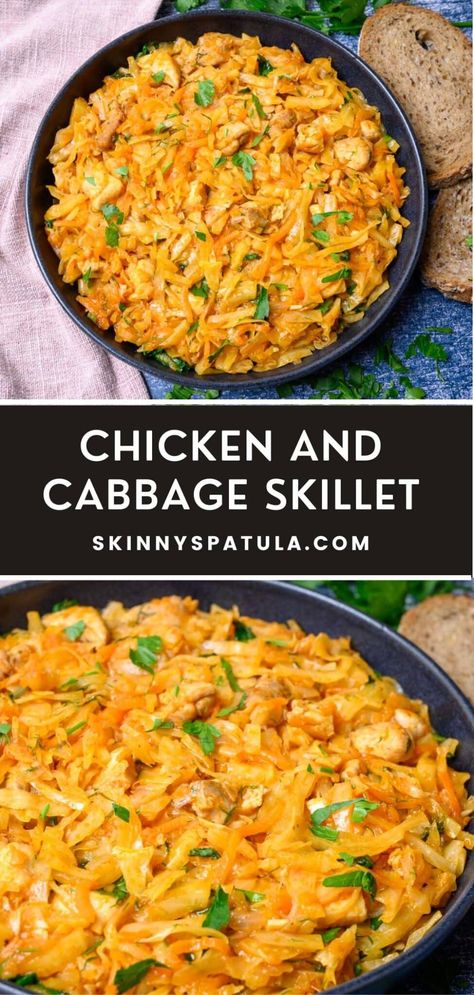 Chicken and Cabbage Recipe – Skinny Spatula Keto Chicken Cabbage Recipes, Chicken Cabbage Crockpot Recipes, Chicken Thigh Cabbage Recipes, Chicken And Napa Cabbage Recipes, Cabbage Chicken Casserole, Cabbage Sauteed With Chicken, Chicken And Cabbage Bake, Ground Chicken And Cabbage Recipes, Chicken And Cabbage Casserole