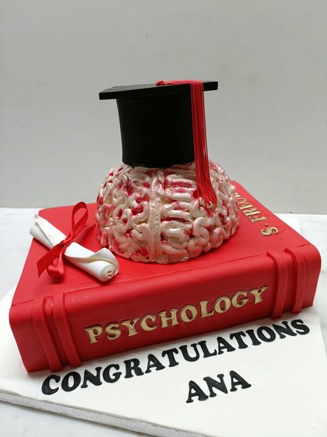 Graduation Party Psychology, Graduation Cake Psychology, Psychology Cake Graduation, Psychology Cake Ideas, Psychology Themed Party, Bridgeton Cake, Psychology Graduation Photoshoot, Psychology Cake, Psychology Graduation Party