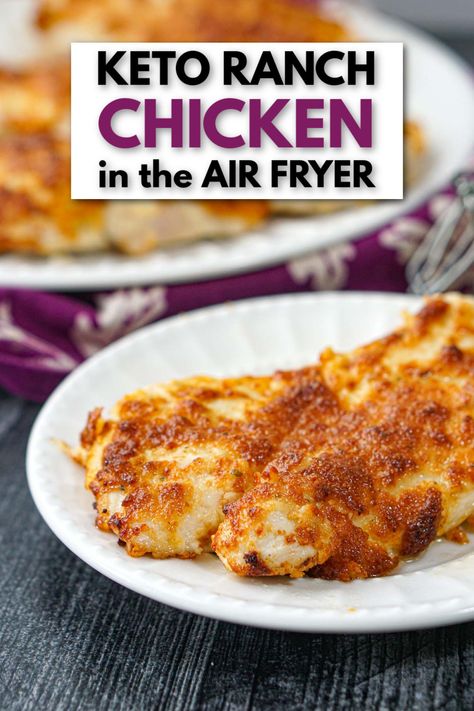 Air Fryer Ranch Chicken, Keto Ranch, Air Fryer Recipes Keto, Air Fryer Recipes Low Carb, Keto Air Fryer, Healthy Low Carb Dinners, Low Carb Low Fat Recipes, Easy Chicken Breast, Diet Recipes Easy