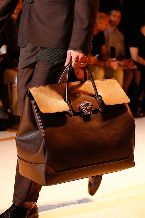 Versace Men Bags, Versace Bag, Menswear Details, Mens Bags, Versace Spring, Man Bags, 2016 Menswear, Bag Details, Hermes Handbags