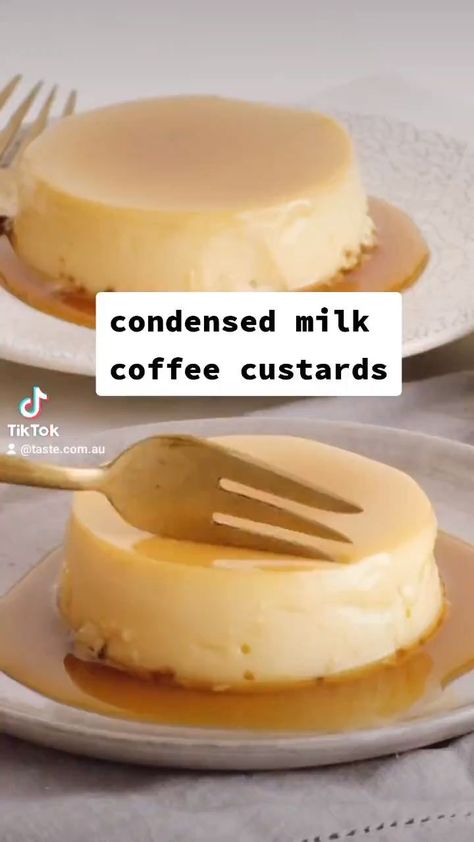 Condensed Milk Coffee, Milk Recipes Dessert, Dinner Party Dessert, Impressive Dinner, Condensed Milk Recipes, Custard Recipes, Milk Coffee, Sweet Recipes Desserts, Recipes Dessert