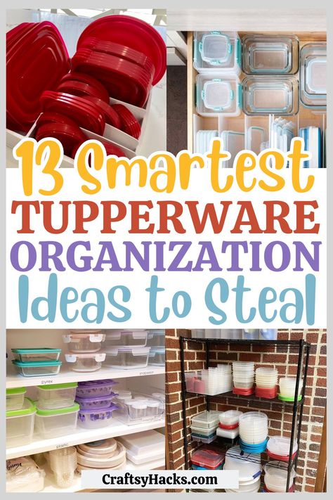 Ways To Store Tupperware, Organizing Bowls And Lids, Organization Ideas For Tupperware, Diy Tupperware Lid Organizer, Organize Containers And Lids, Storage Ideas For Tupperware, Leftover Container Storage Ideas, Tupperware Storage Solutions, Organise Tupperware Cupboard