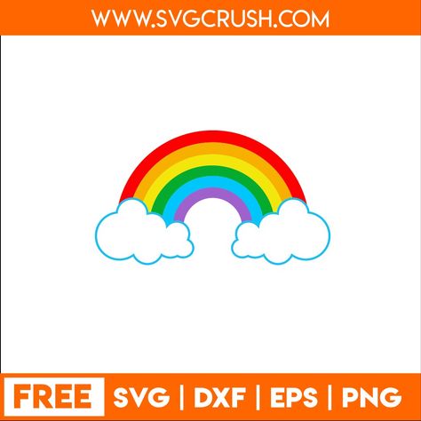 Rainbow Svg Free Cricut, Cricut Rainbow Projects, Free Rainbow Svg, Eddie Printer, Valentine Wallpapers, Cricut Clothes, Girl Scout Gifts, Rainbow Nature, Nature Rain