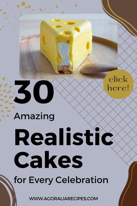 Realistic cakes are part of the recent trend where people use real objects as inspiration to make their cakes. In this article, we go through great ideas on how to make realistic cakes divided into three categories: animal, food, and real-looking cakes. If you want to create something super real to trick your friends, family, or social media viewers, these ideas are definitely for you. Realistic Animal Cakes, Easy Hyper Realistic Cake, Realistic Cakes Easy, Is It Cake Ideas, Unique Cake Decorating Ideas, Cake That Looks Like Food, Cakes That Look Like Real Things, Is It Cake Or Real, Realistic Cake Ideas