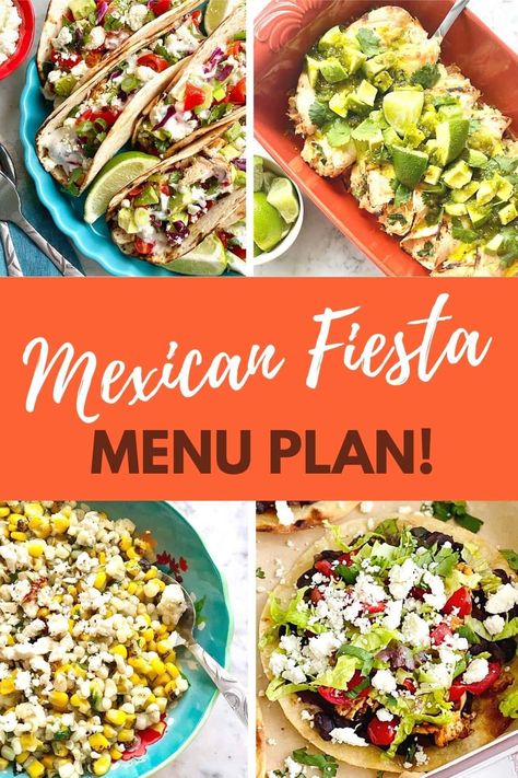 Mexican Theme Party Food, Mexican Potluck, Mexican Fiesta Food, Menu Aesthetic, Croissants Breakfast, Fiesta Party Food, Mexican Catering, Mexican Food Menu, Mexican Dinner Party