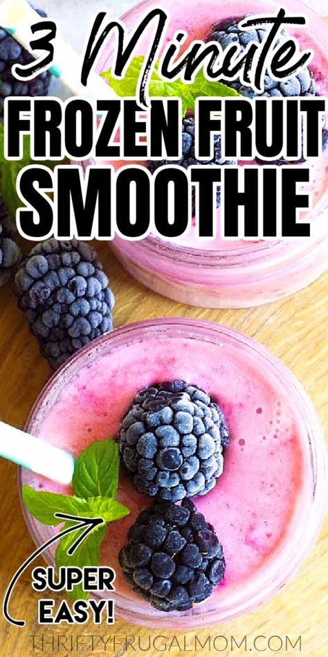 Frozen Fruit Smoothie Recipes, Frozen Berry Smoothie, Fruit Yogurt Smoothies, Mixed Fruit Smoothie, Frozen Fruit Recipes, Frozen Fruit Smoothie, Smoothie Recipes With Yogurt, Fruit Smoothie Recipes Healthy, Fruit Yogurt