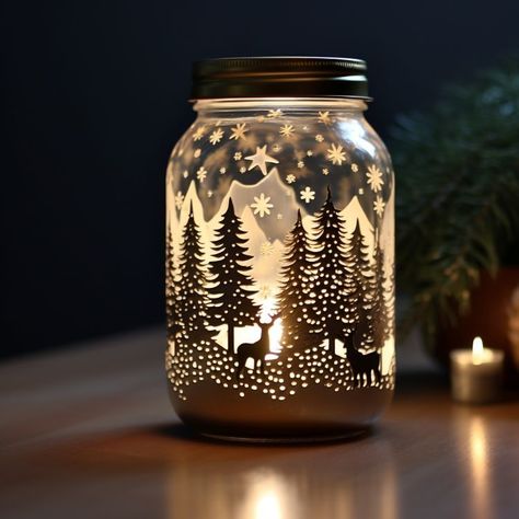 6+ insanely simple crafts you may need to do proper now for Christmas- #Christmas #Crafts #Easy #Insanely #Youll Check more at https://howcandothis.com/diyideas/6-insanely-simple-crafts-you-may-need-to-do-proper-now-for-christmas/ Glass Decoration Christmas, Christmas Diy With Mason Jars, Christmas Crafts Glass Jar, Christmas Glass Jars Diy, Christmas Crafts Using Glass Jars, Christmas Crafts Jars, Diy Christmas Decorations With Lights, Mason Jar Christmas Lights, Jar Crafts With Lights