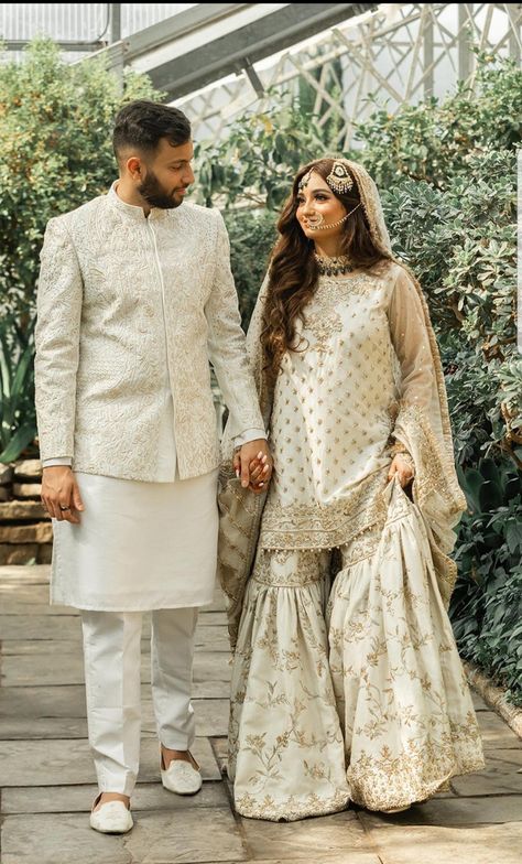 Nikkah Dress Ideas, Simple Nikkah Dress, Nikah Dress Pakistani, Simple Nikkah, Nikkah Outfit, Bride Groom Photoshoot, Nikah Outfit, Groom Dress Men, Nikah Dress