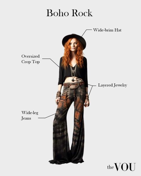 25 Types of Boho Styles - Most Popular and Trendy Bohemian Rocker Outfits, Bohemian Rock Style Outfit, Rock N Roll Style Women, Bohemian Rock Style, Boho Rock Outfit, Rock Boho Style, Men Style Guide, Rock N Roll Outfit, Boho Rock Style