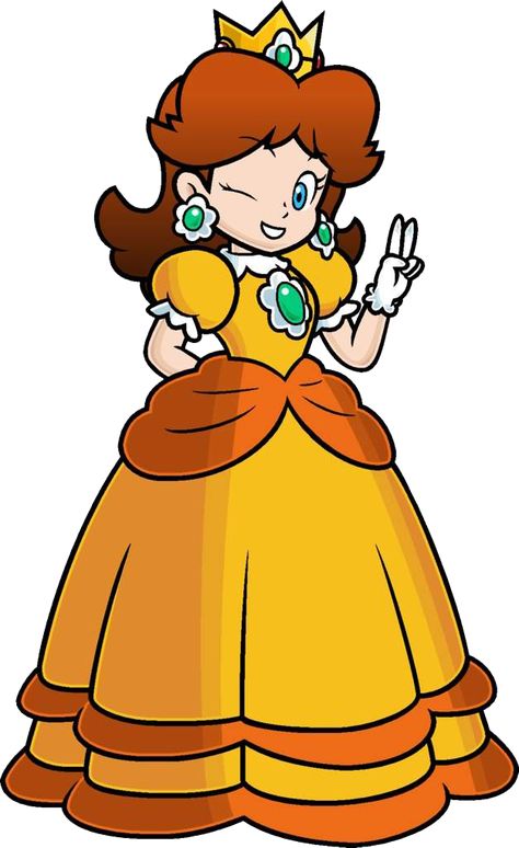 Princess Daisy Mario Princess Daisy, Daisy Princess, Super Mario Characters, Mario All Stars, Mario Tattoo, Super Mario Princess, Super Princess, Diddy Kong, Nintendo Princess