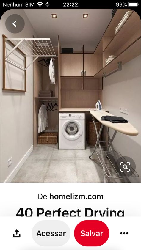 Scandinavian Laundry Room, Outdoor Laundry Rooms, Laundry Room Design Ideas, Drying Room, Dream Laundry Room, Laundry Room Closet, Laundry Room Layouts, Clothes Hanging, Laundry Design