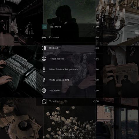 Dark Moody Filter Settings, Dark Asthetics Photos Edit, Photo Edit Dark Aesthetic, Vsco Filter Free Dark, Moody Filters Vsco, Emo Vsco Filter, Goth Vsco Filter, Dark Effect Photo Editing, Vsco Presets Dark