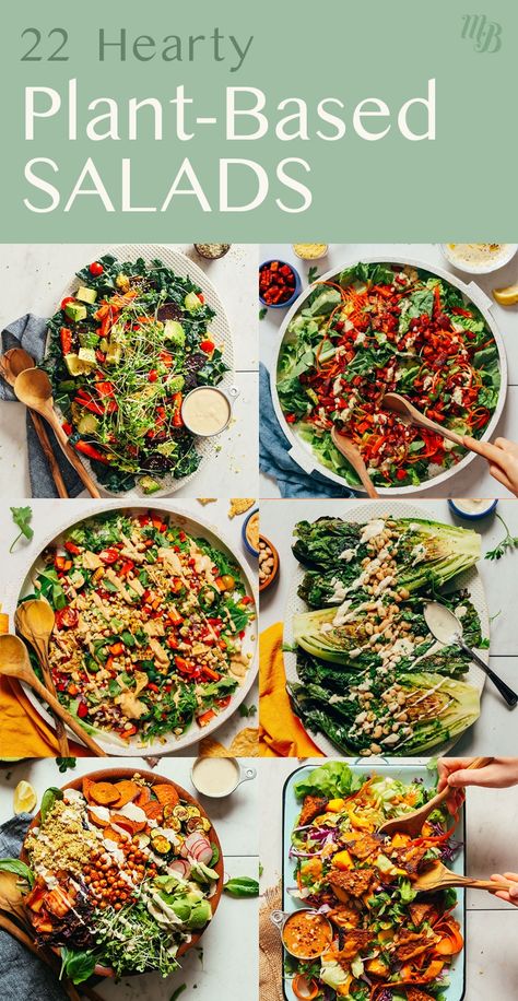 Hearty Salad Recipes, Dinners Under 500 Calories, Plant Based Lunch, Plantbased Recipes, Plant Based Recipes Easy, Food Salad, Healthy Plant Based Recipes, Plant Based Diet Recipes, Plant Based Whole Foods