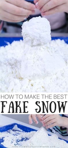 Make Fake Snow, January Preschool, Snow Recipe, Children Projects, Princess Activities, Play Snow, Preschool Sensory, Kids Sensory Play, Instant Snow